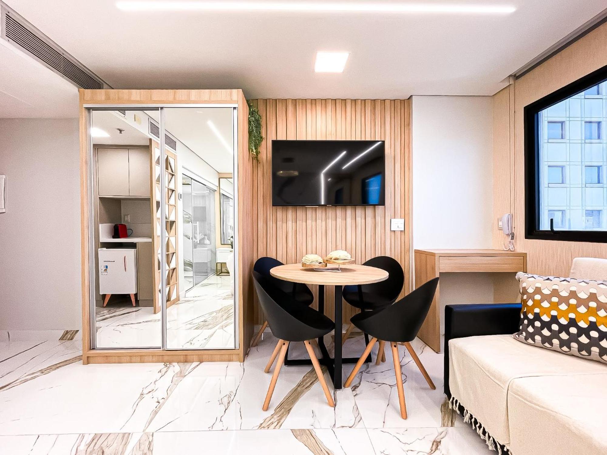 M N Flats - Flat Dentro Do Hotel Wi Av Ibirapuera 2927 상파울루 외부 사진